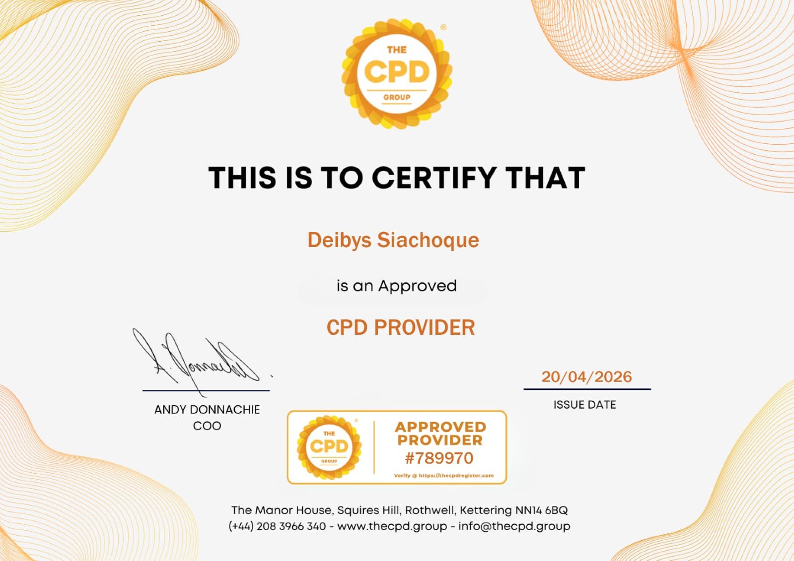 The CPD Group — Approved Provider #789970